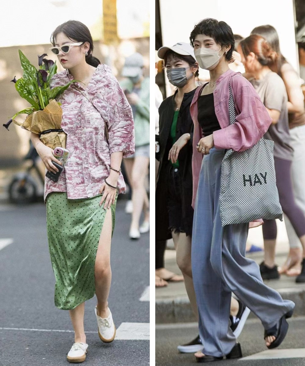 被“上海女生”圈粉了，出街很少穿黑白灰，却个个高级又时髦