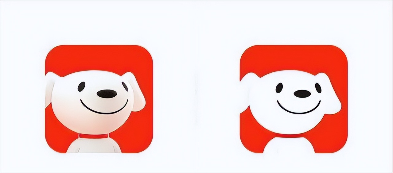 京东狗logo变化,京东新狗logo模仿天猫