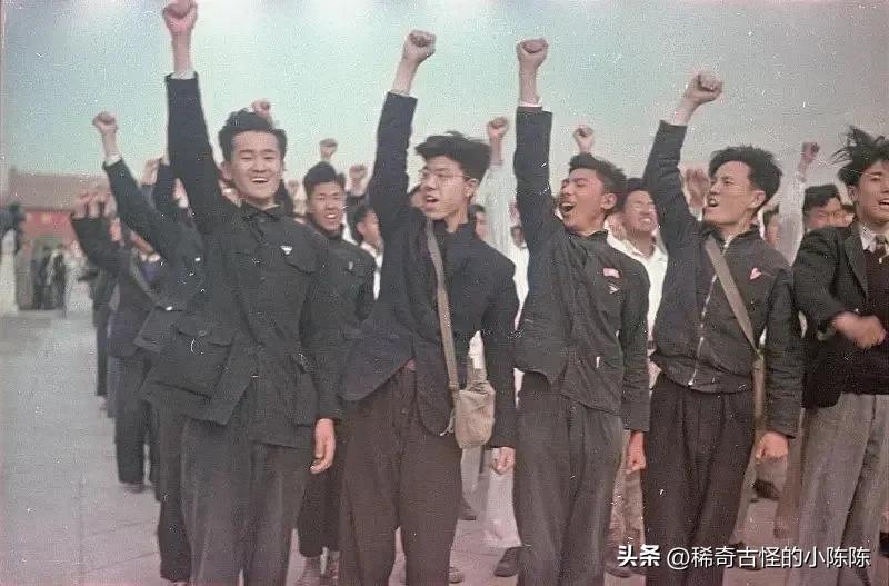 1949年开国大典高清彩色老照片,1949年开国大典珍贵彩色影像