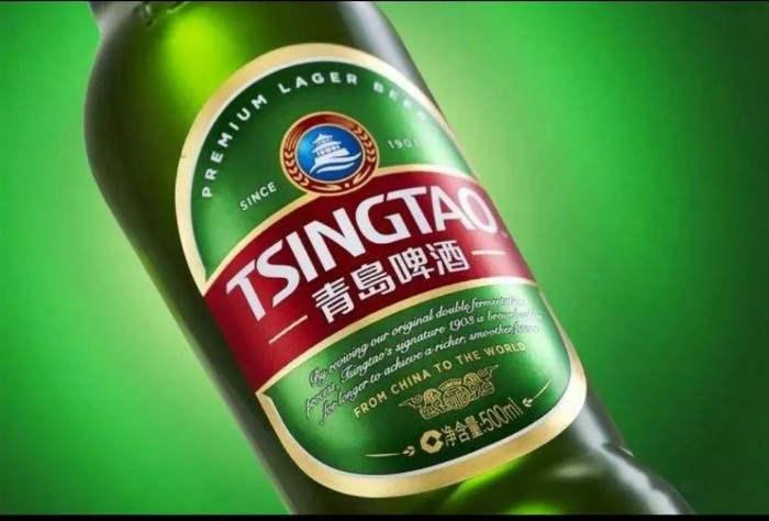 青岛啤酒标志设计图,青岛啤酒酒标的故事