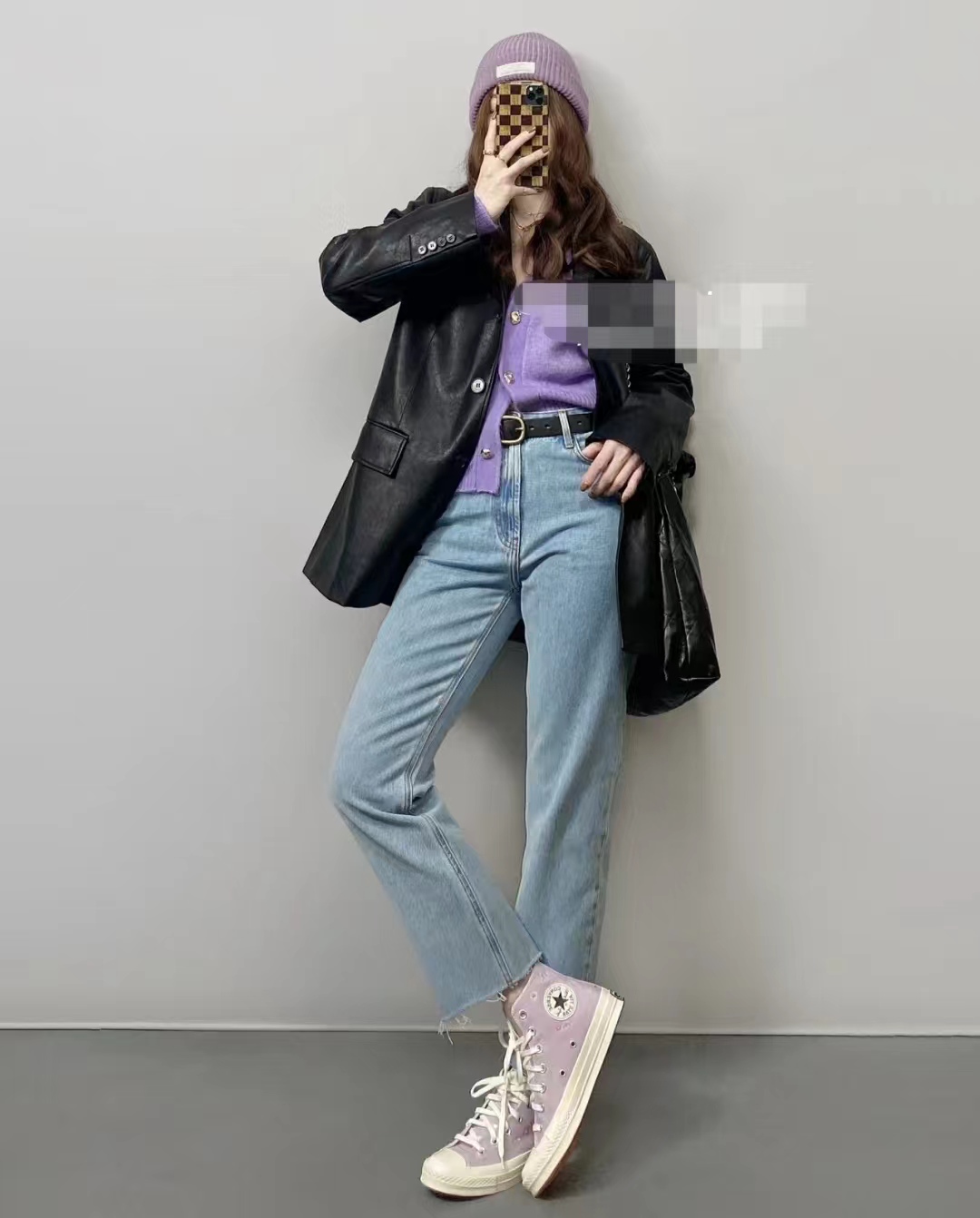 冬季黑色皮衣穿搭图片大全男,洋气黑色皮衣套装10岁