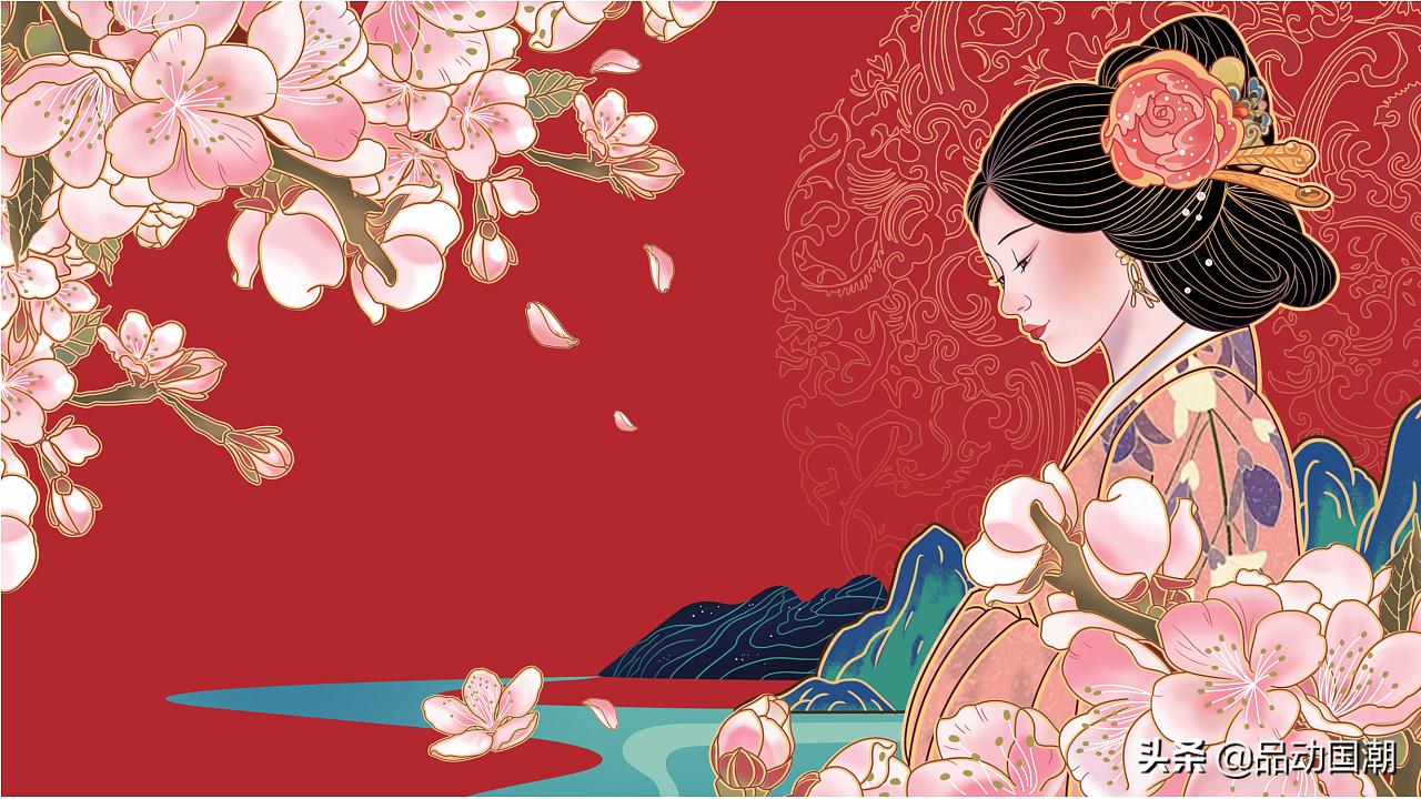 国潮美妆8件套,国潮风尚彩妆套7件套