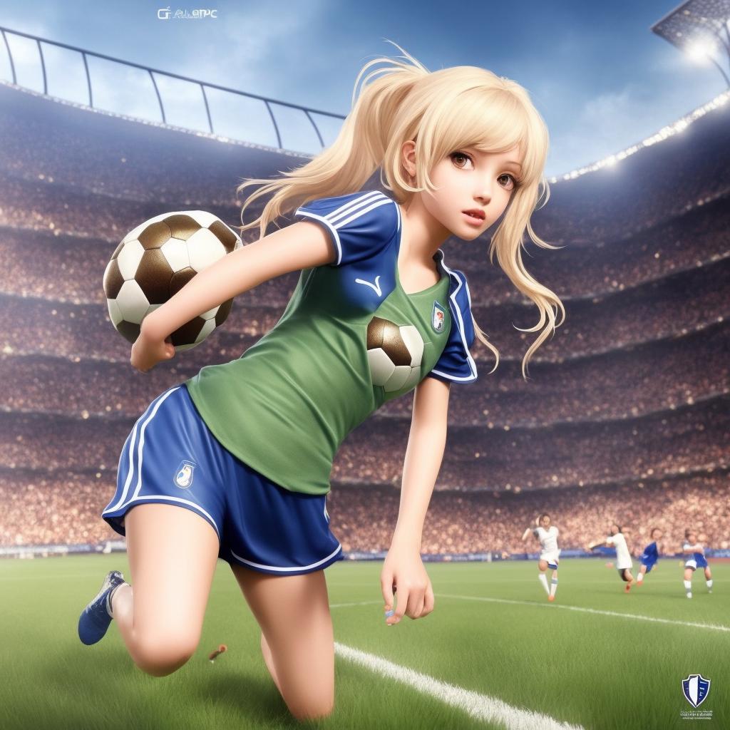 开球女球员,足球美少女