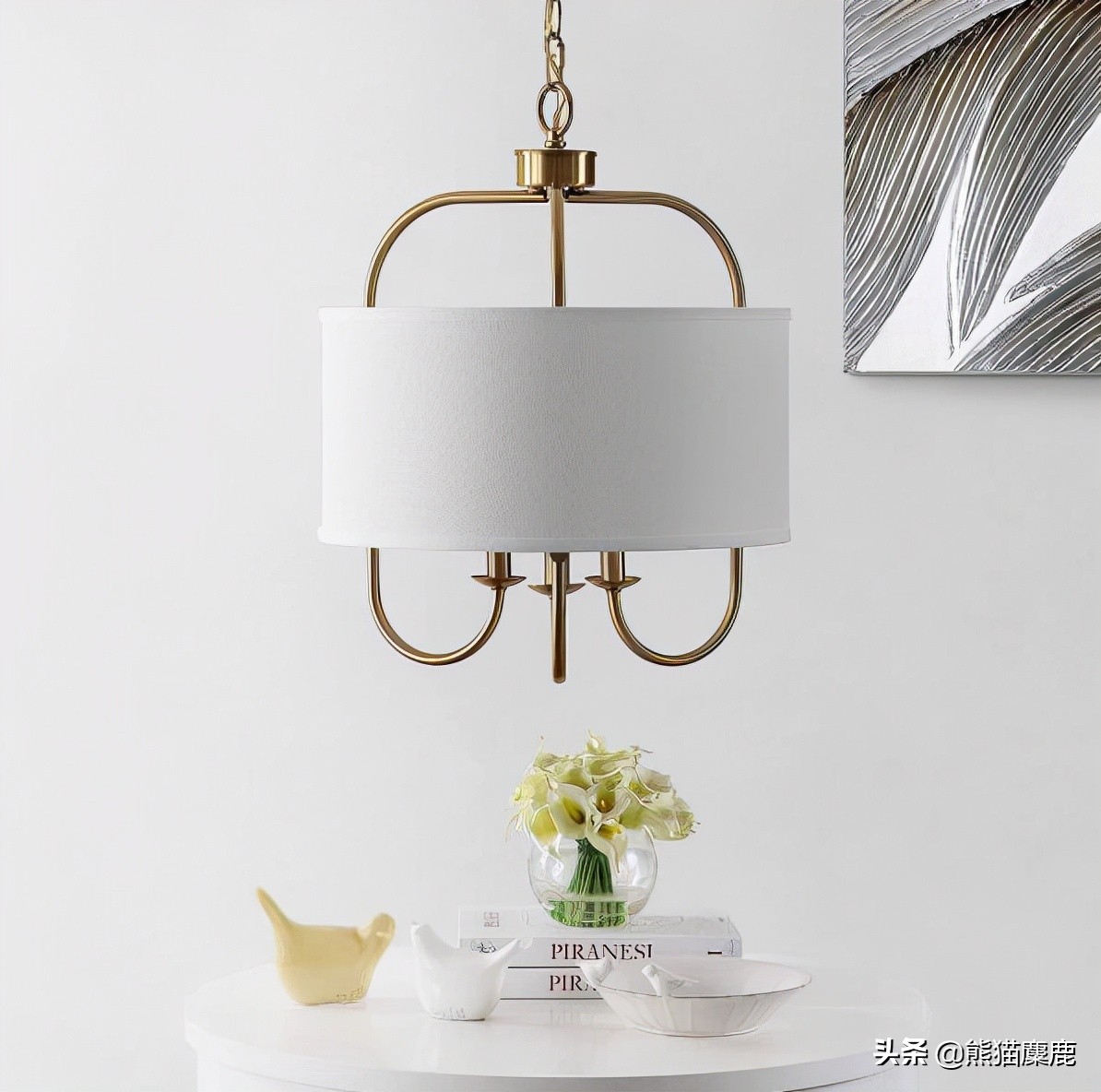 轻奢风进门吊灯效果,卧室吊灯异型灯轻奢风简约大气
