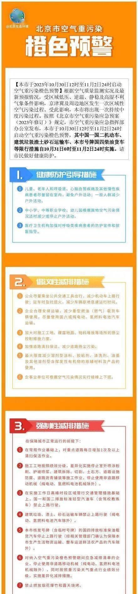 北京红色预警车辆限行规定,北京天气最新限行通知