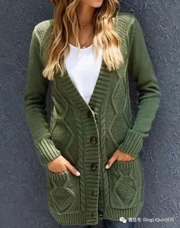 创意洋气针织开衫,针织外搭开衫中长款高档