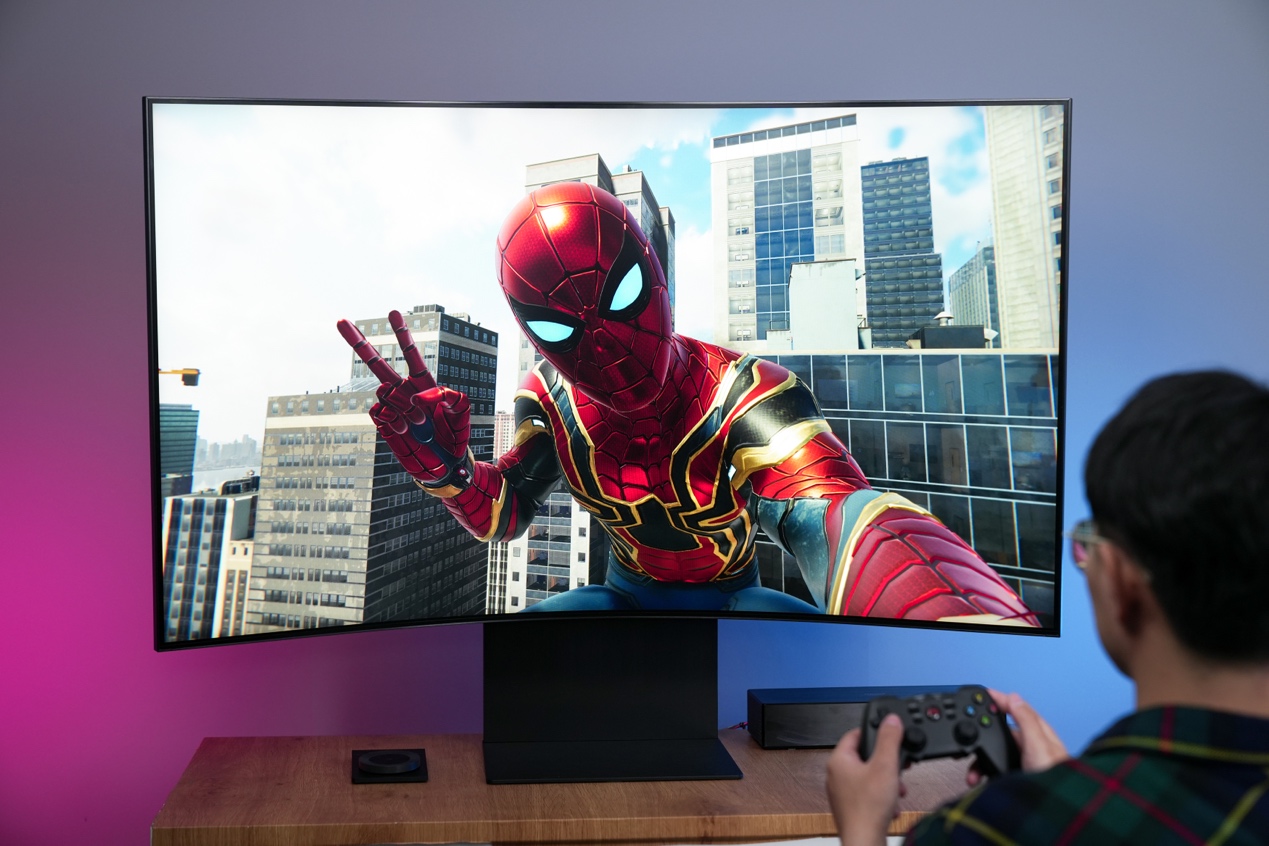 三星曲面显示器g9,三星显示器g97nb开箱