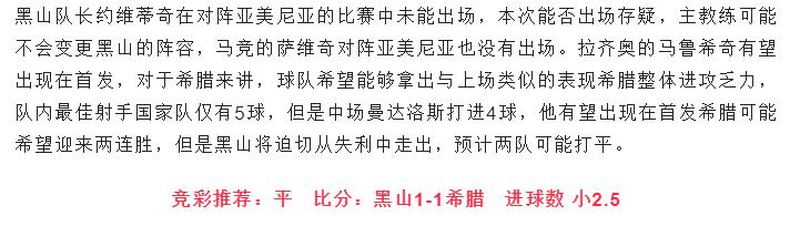 今日竞彩足球赛事实单扫盘推荐:1场国际友谊赛比分单挑