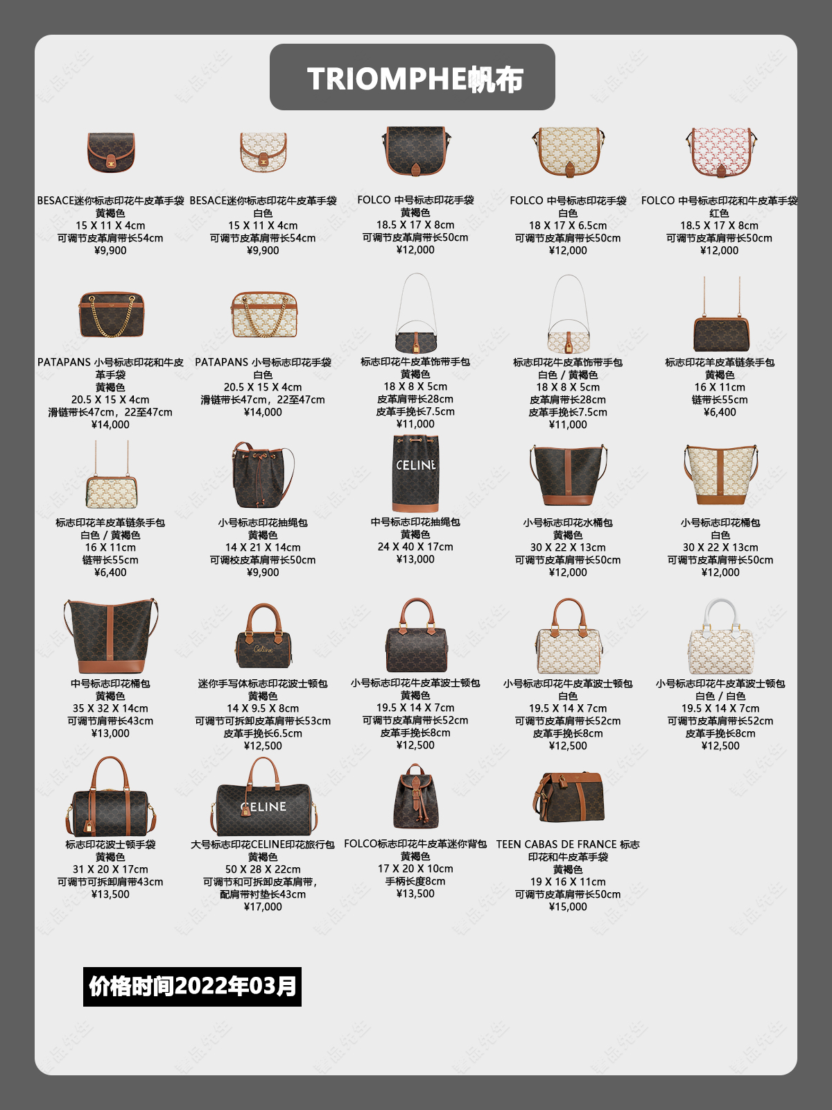 2022CELINE思琳热门包款全总结-附价格和详细特征