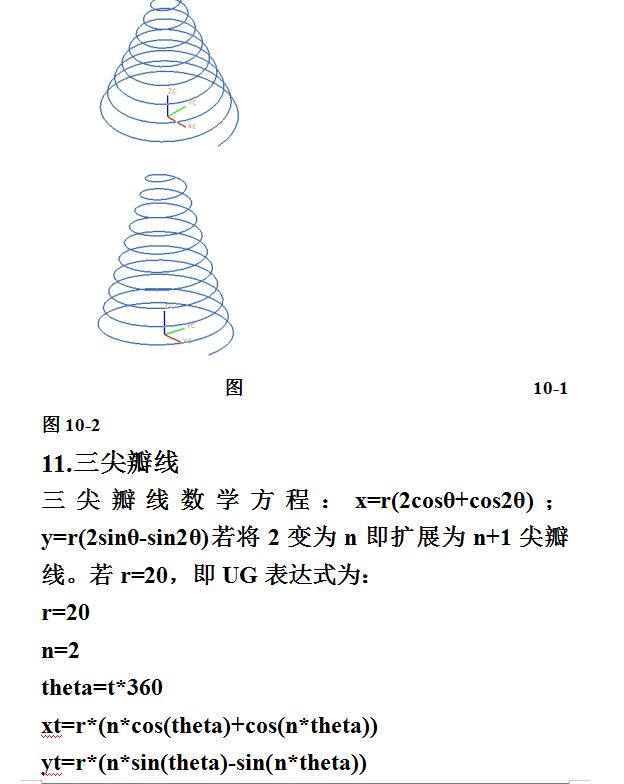 最全ug曲线表达式大全,如何理解ug规律曲线的方程表达式
