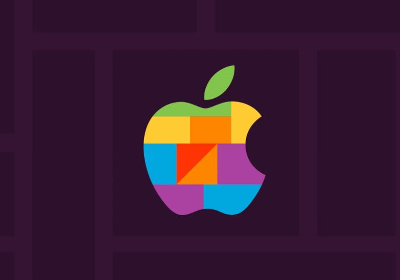 彩色苹果logo设计理念,苹果彩虹logo设计图