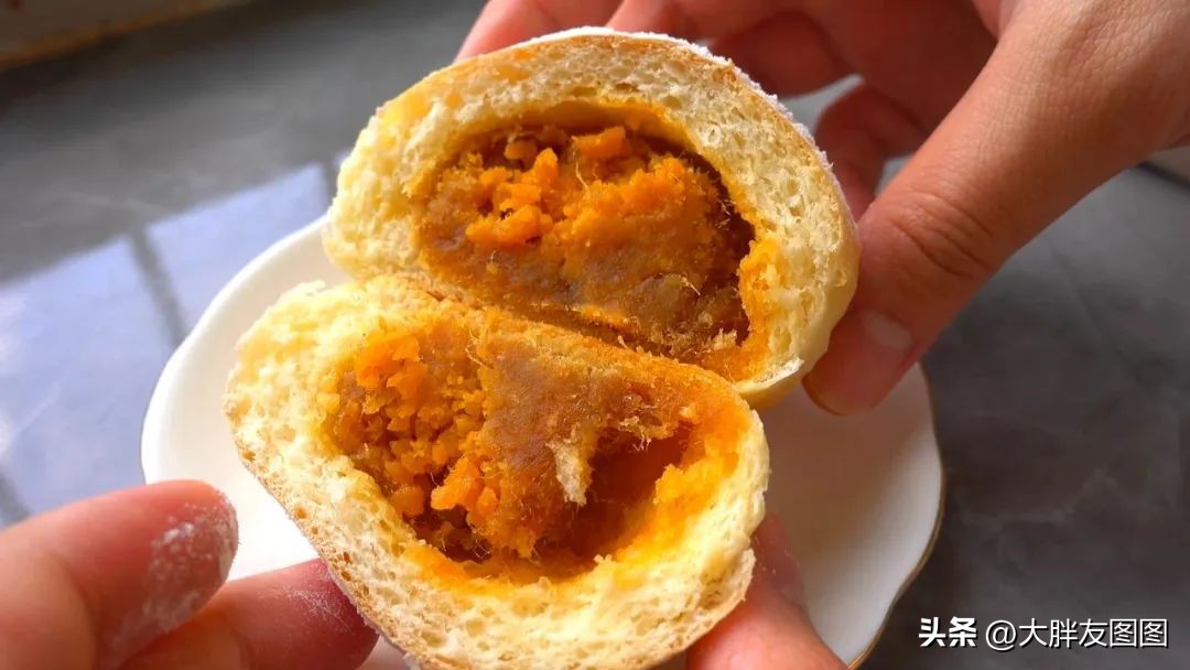 咸蛋黄肉松盒子做法,咸蛋黄肉松馅的制作方法