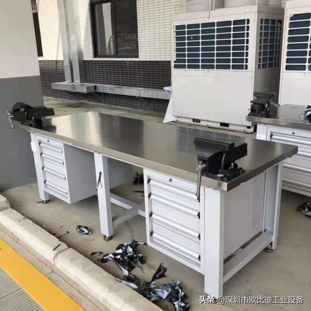 六边形钳工工作台作用,六工位六角工作台图片