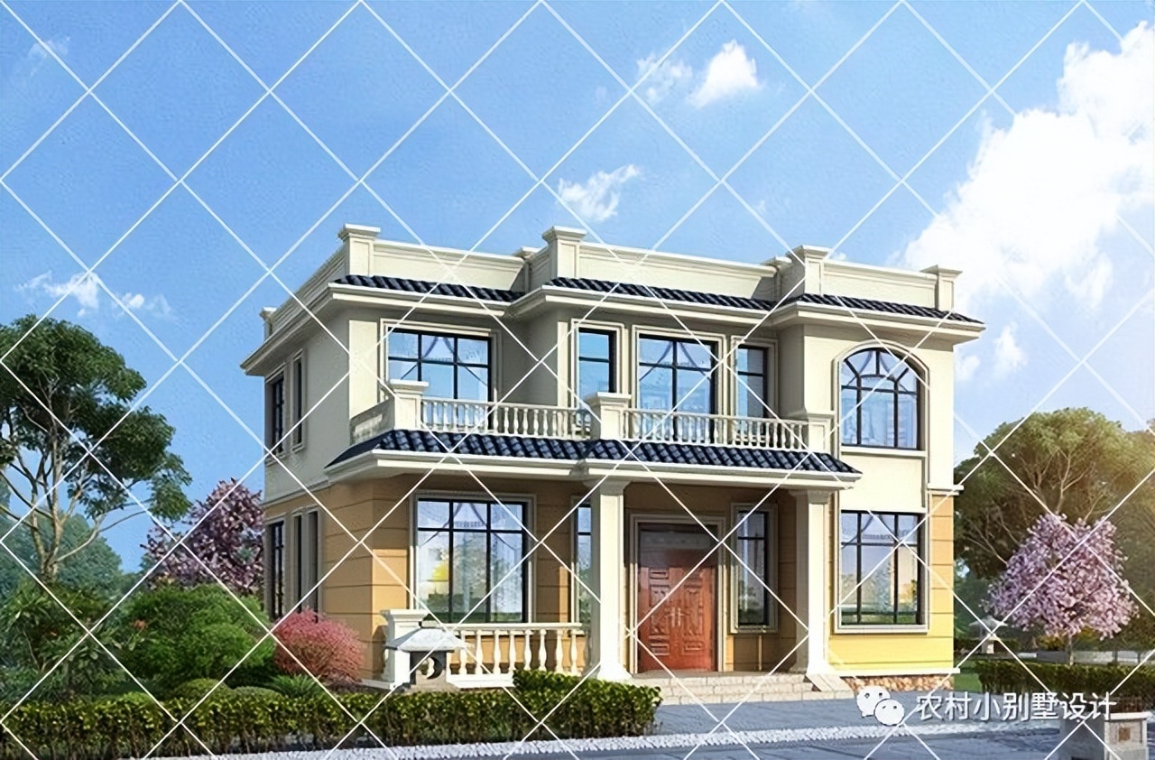 实用农村二层半平顶别墅图片,农村最流行的两层平顶别墅