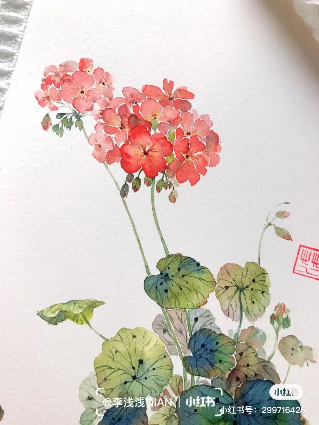 水彩中国风风景简单,古风水彩花卉简单又好看