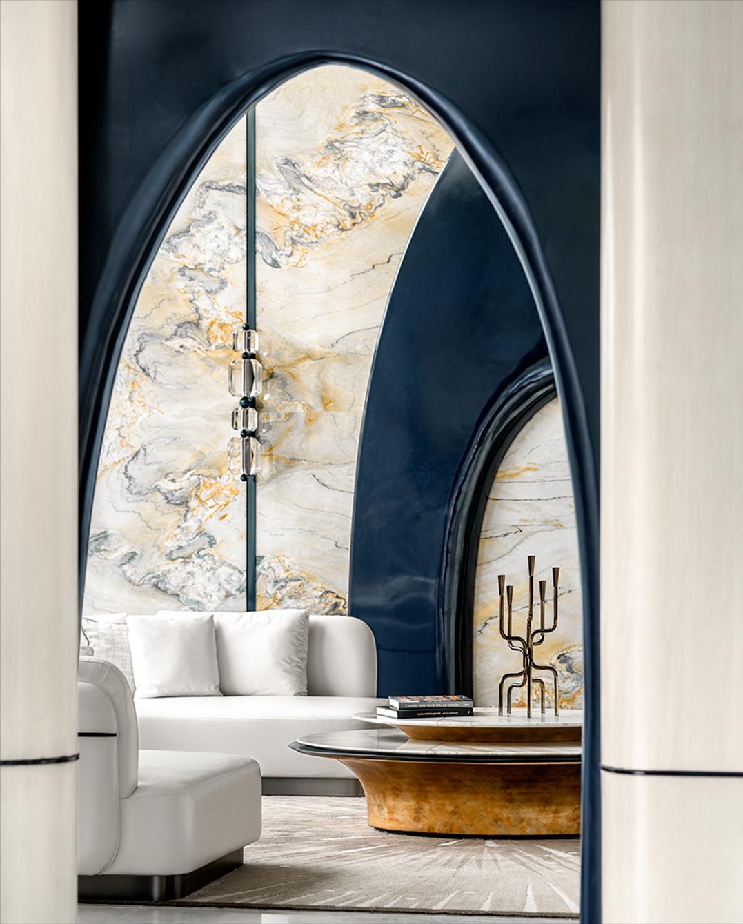 鹏基艺术石材:电视墙用岩板好还是石材好