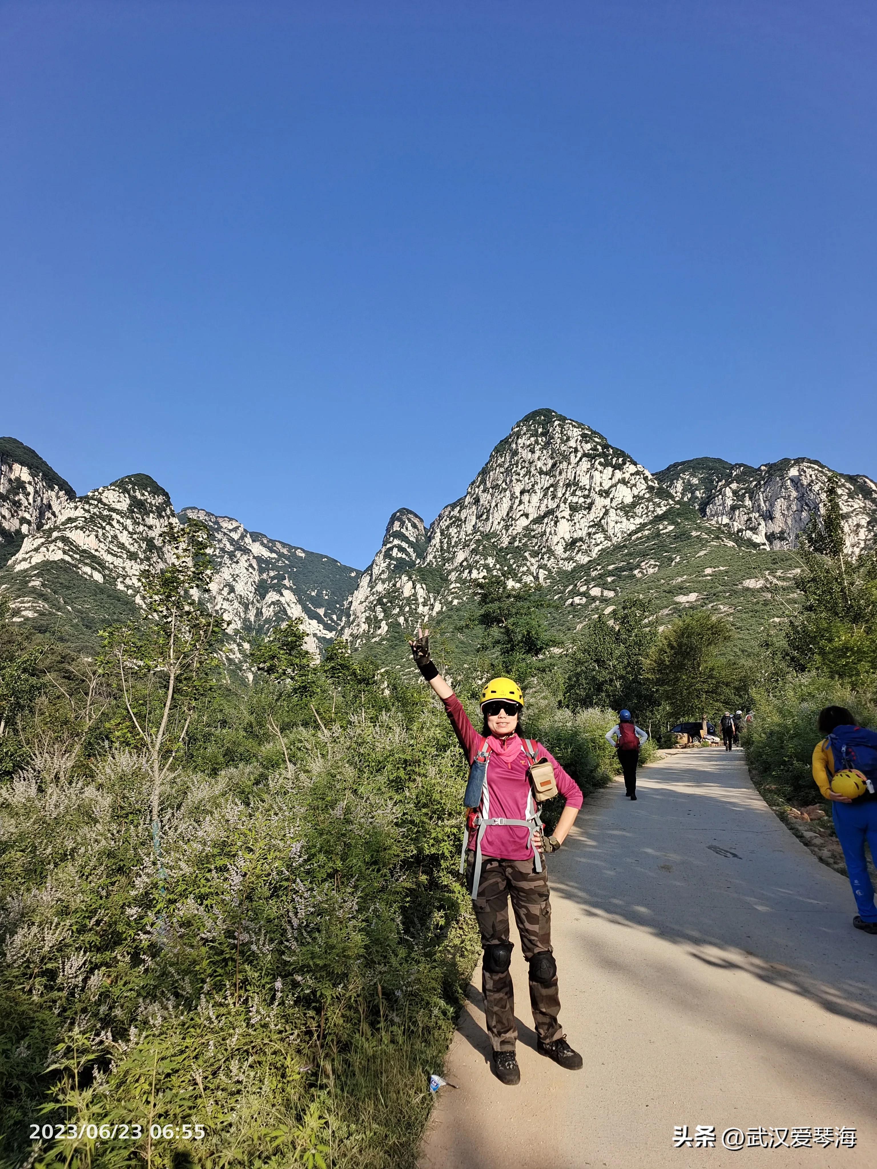 嵩山鱼道鱼脊线全景,嵩山虎头崖攀爬