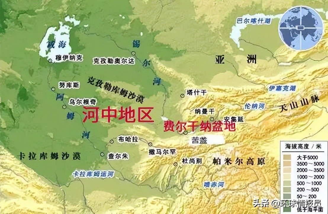 中亚的费尔干纳盆地,中亚火药桶和费尔干纳盆地