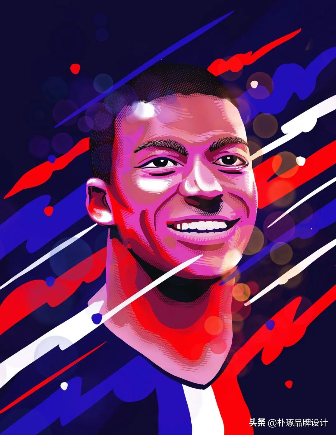 足球运动员手绘图,足球运动员海报设计