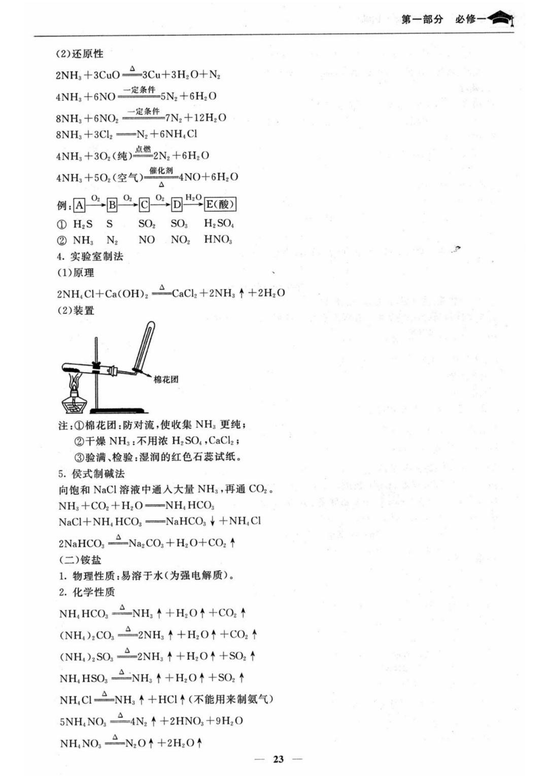 高中化学必修一硫和硫的化合物,高中化学必修一学霸笔记完整版
