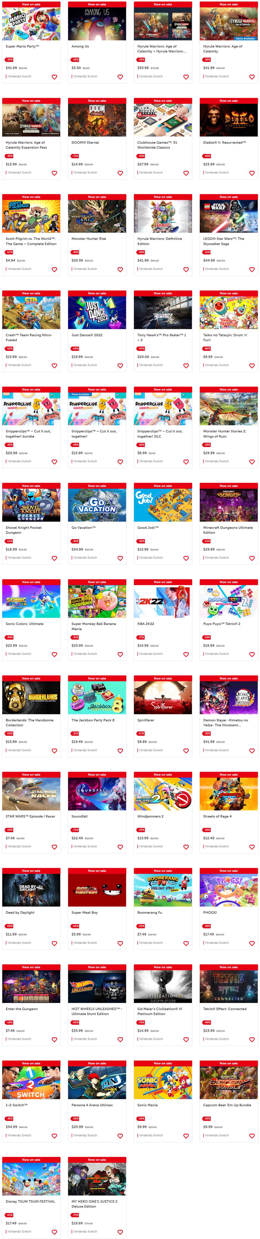 任天堂ns十大必玩游戏,22款gs优惠多少