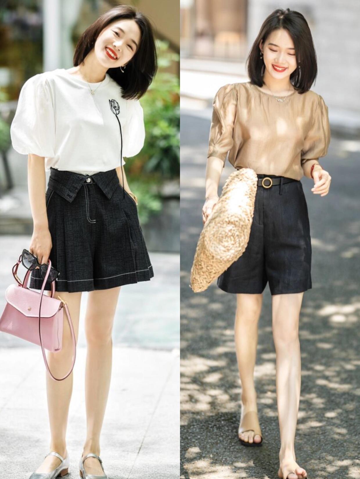 短裤短裙潮,短裙短裤百搭上衣