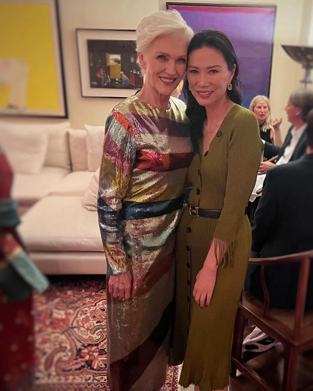 郭晶晶巩俐与明星合影,郭晶晶张曼玉合影