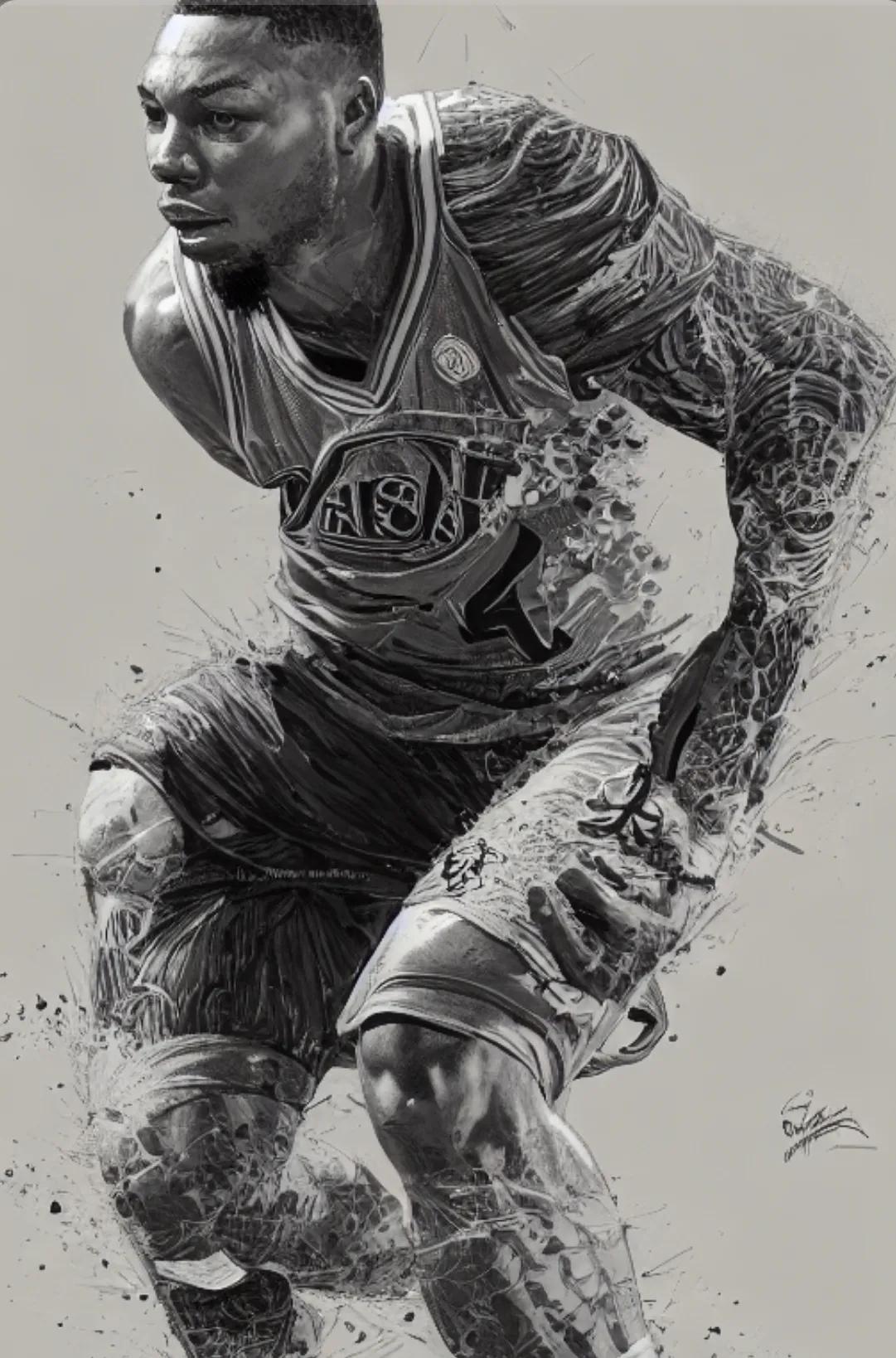 球星素描怎么画,足球球星素描手绘图