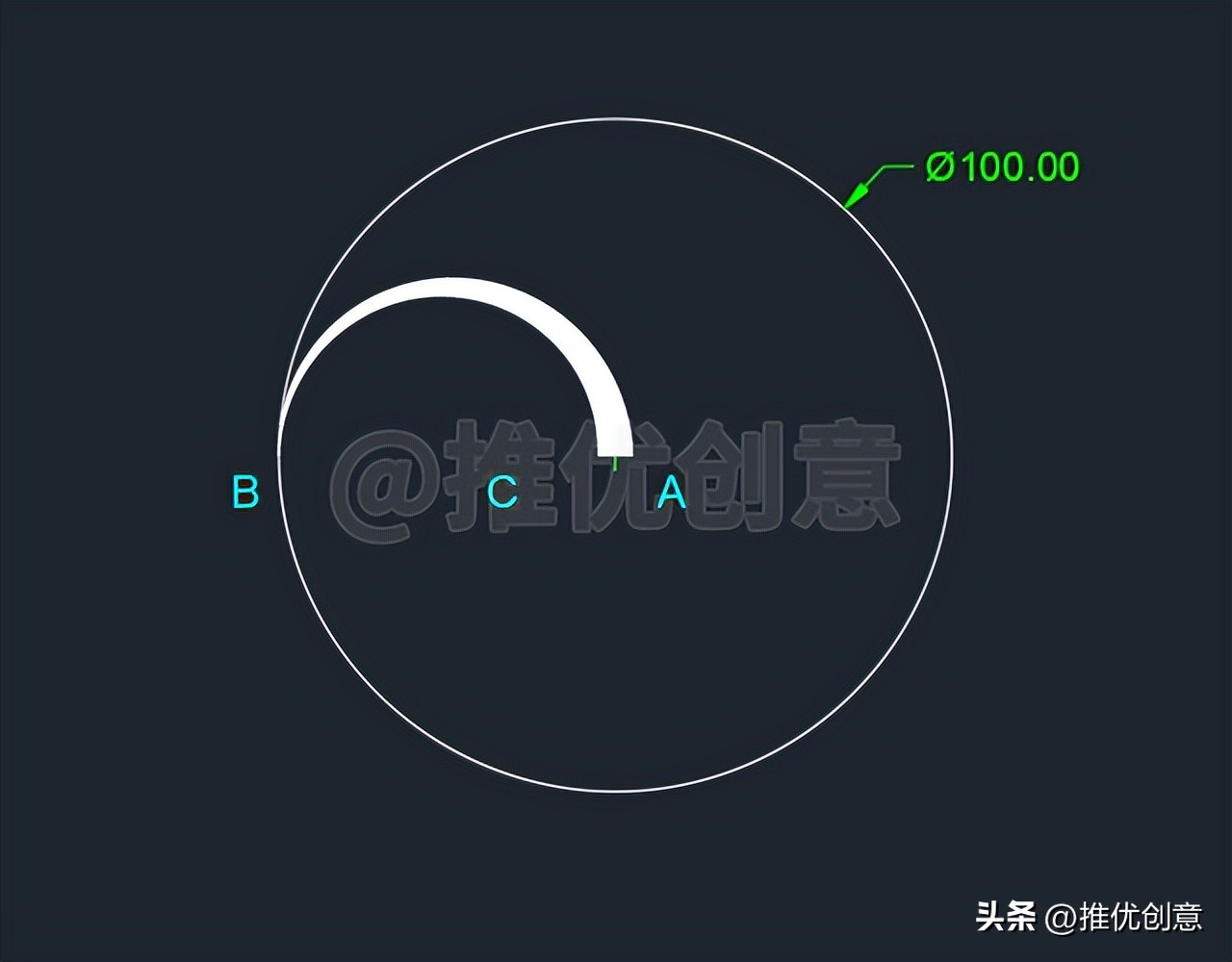 绘制宽度渐变的多段线工程制图autocadcad教学cad画图教程CAD习题