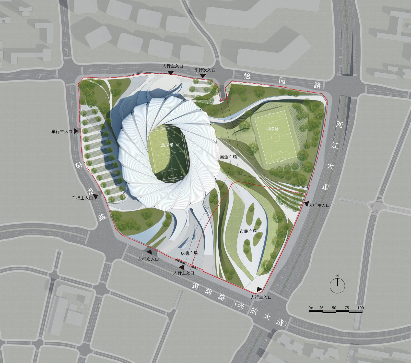 重庆龙兴足球场,重庆龙兴足球场内部航拍