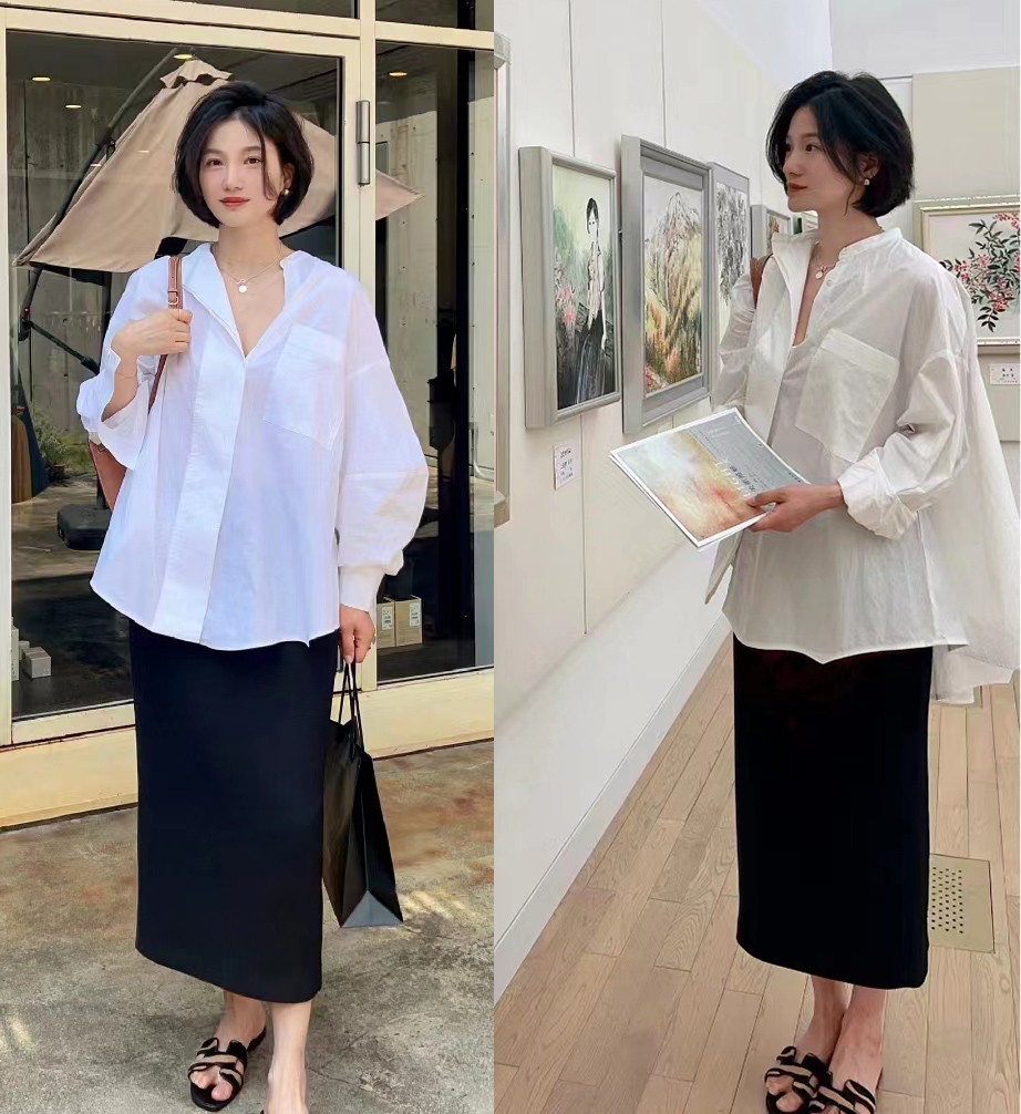 40岁女士气质高端穿搭夏季淡雅,40到50岁女人夏季拉链裙连衣裙