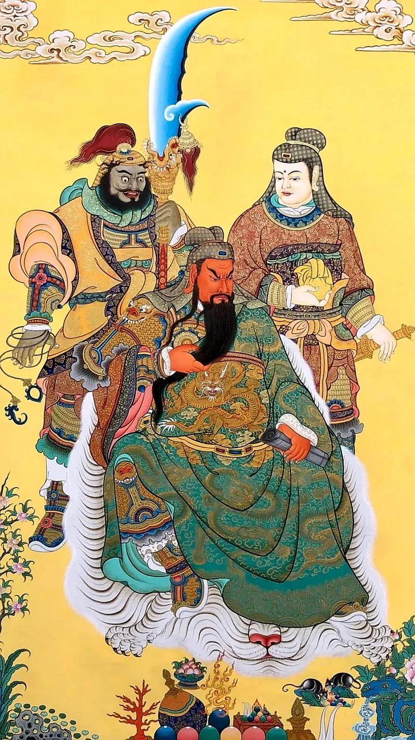 准提佛母唐卡高清壁纸,阿弥陀佛唐卡超清壁纸