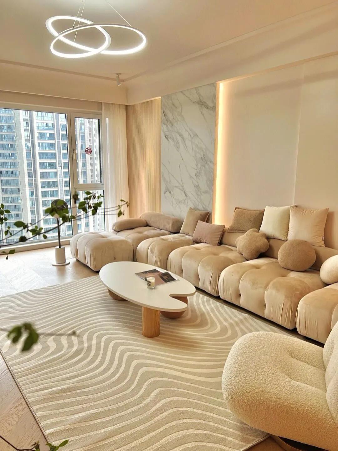 暖色系装修效果图,20平装修风格轻奢暖色调