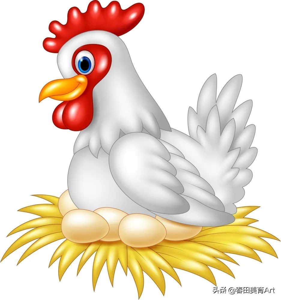 教程丨少儿美术课程《孵蛋的鸡妈妈》