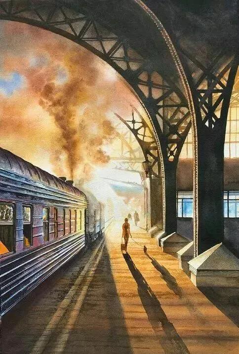 俄罗斯水彩风景画作品欣赏,罗伯兹水彩画作品欣赏