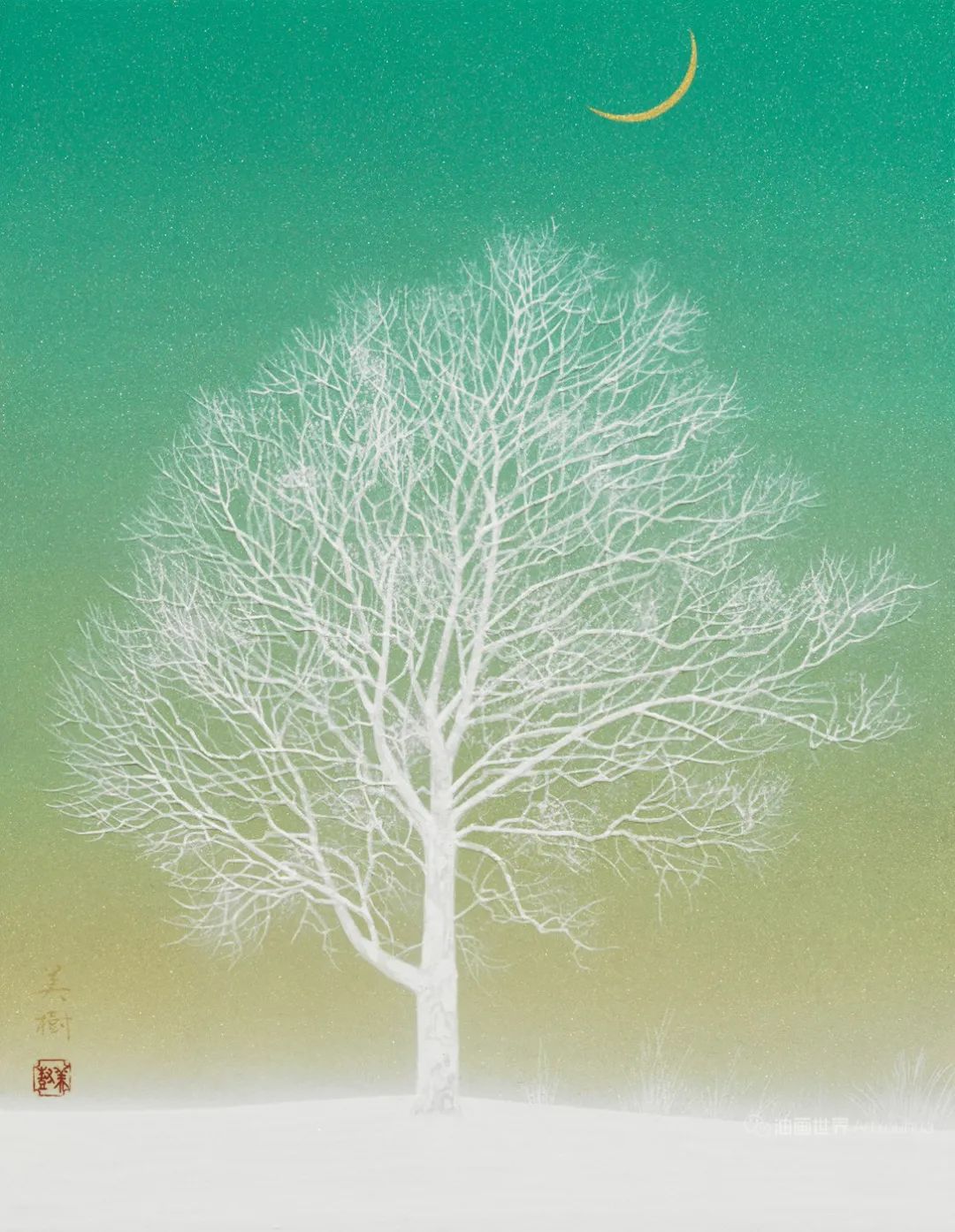 野地美树子手绘油画,日本画家奈良美智作品图