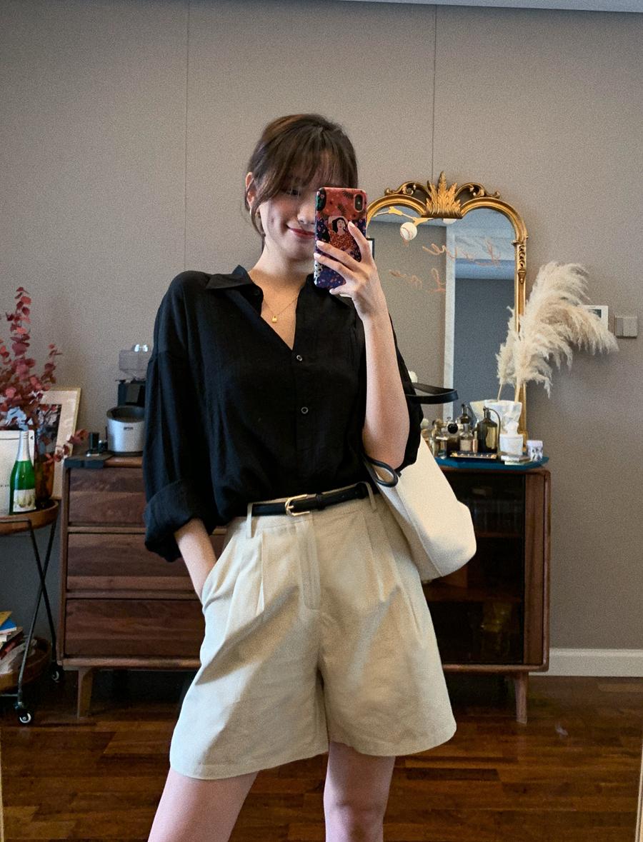 中年棉麻长袖衬衣女性,中年女人棉麻衬衫