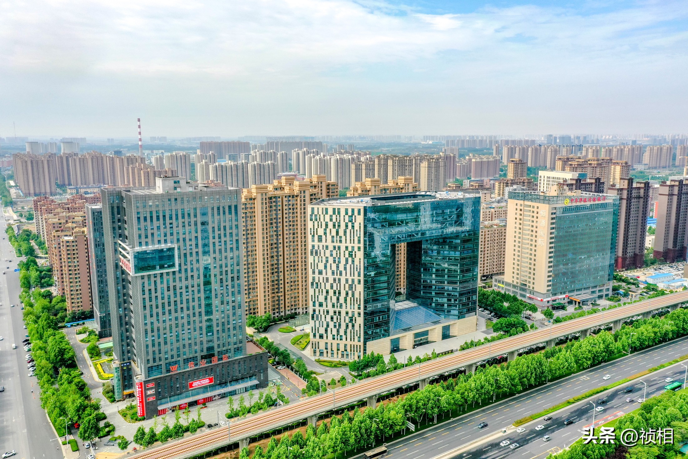 航拍郑州白沙新片区，省级产业集聚区，未来中原经济区核心之一