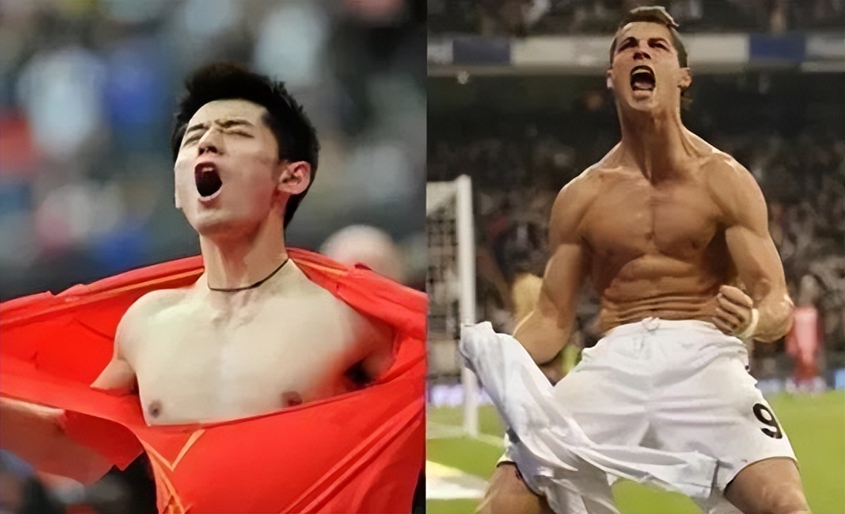 c罗鹿晗李现,原来这些明星都是c罗球迷