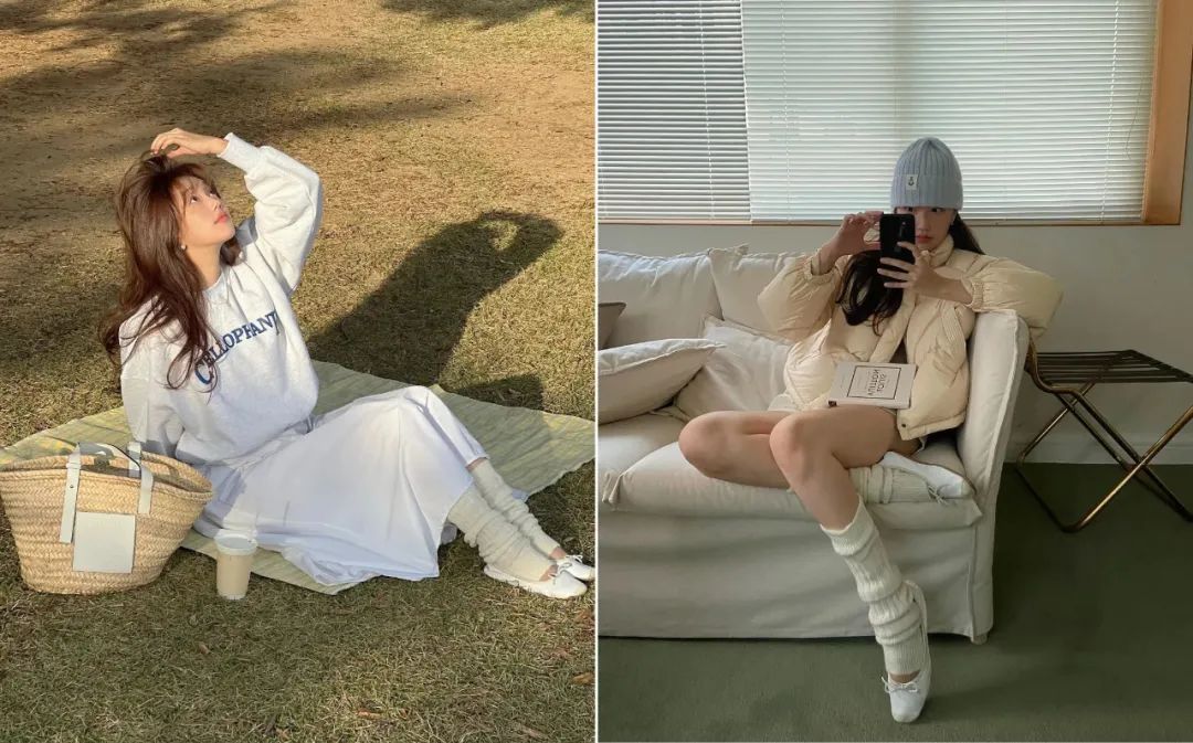 袜套堆堆袜穿法教程,袜套堆堆袜休闲怎么穿