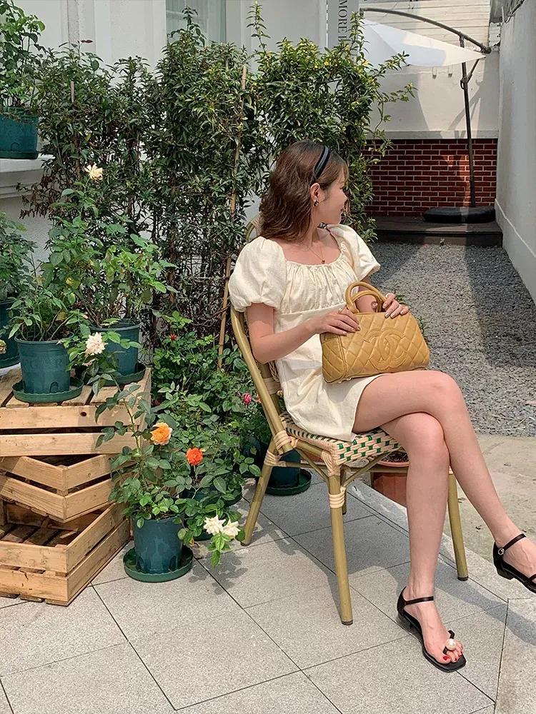 法式灯笼袖针织连衣裙秋冬高级感,灯笼袖连衣裙爆款2022新款