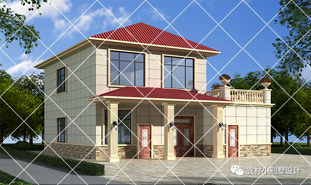 农村自建别墅带柴火灶设计,农村带堂屋柴火灶三层别墅实拍图