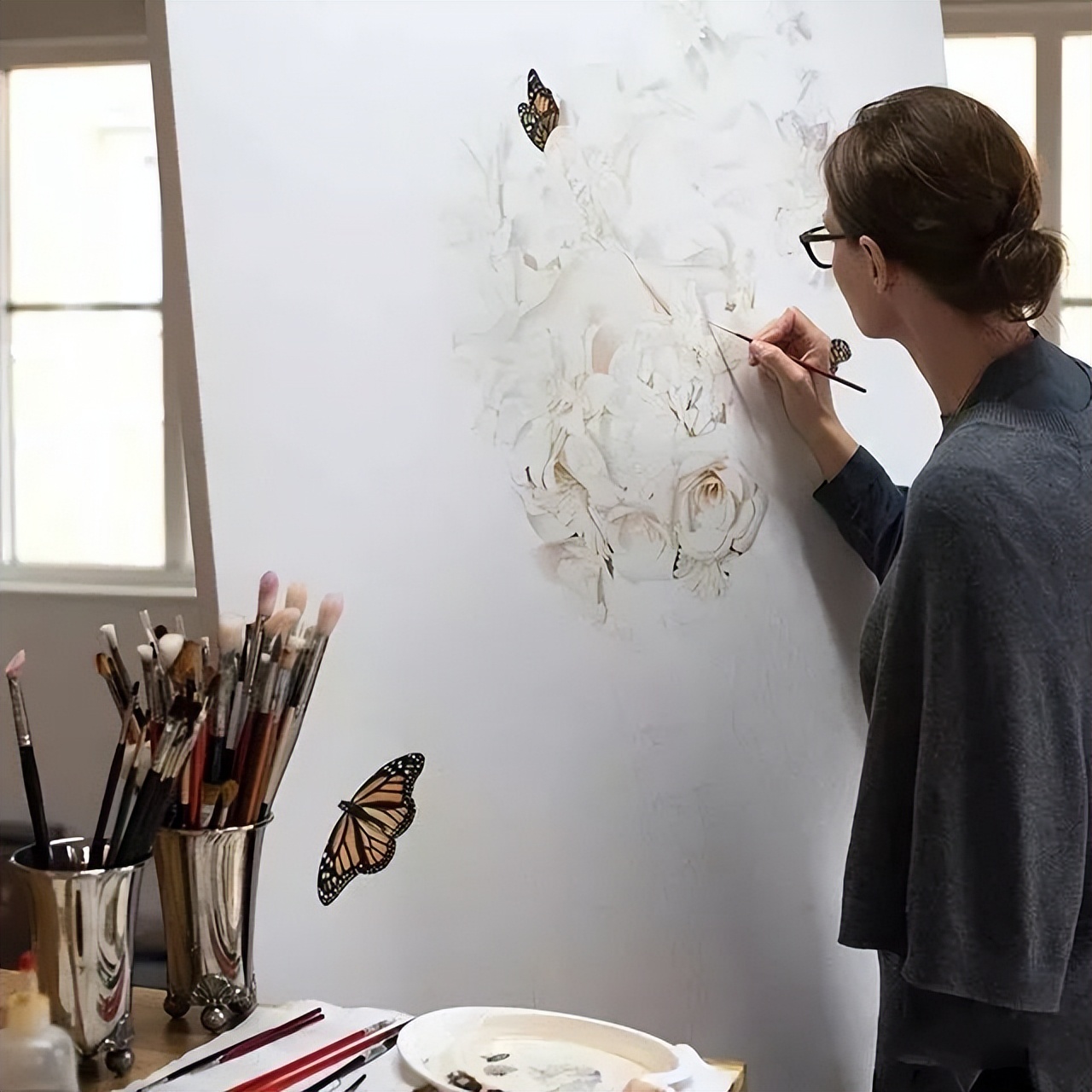 美女画家挑战冷军，画少女人体，放大10倍看细节让网友不淡定