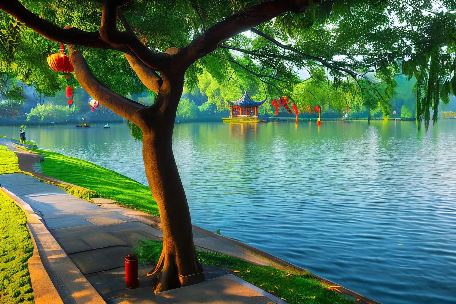 西湖美景图高清壁纸,手机壁纸西湖高清自然风景图片