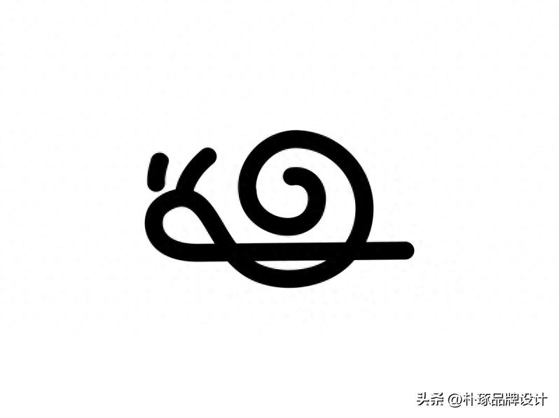 蜗牛创意形象,蜗牛个性创意logo设计