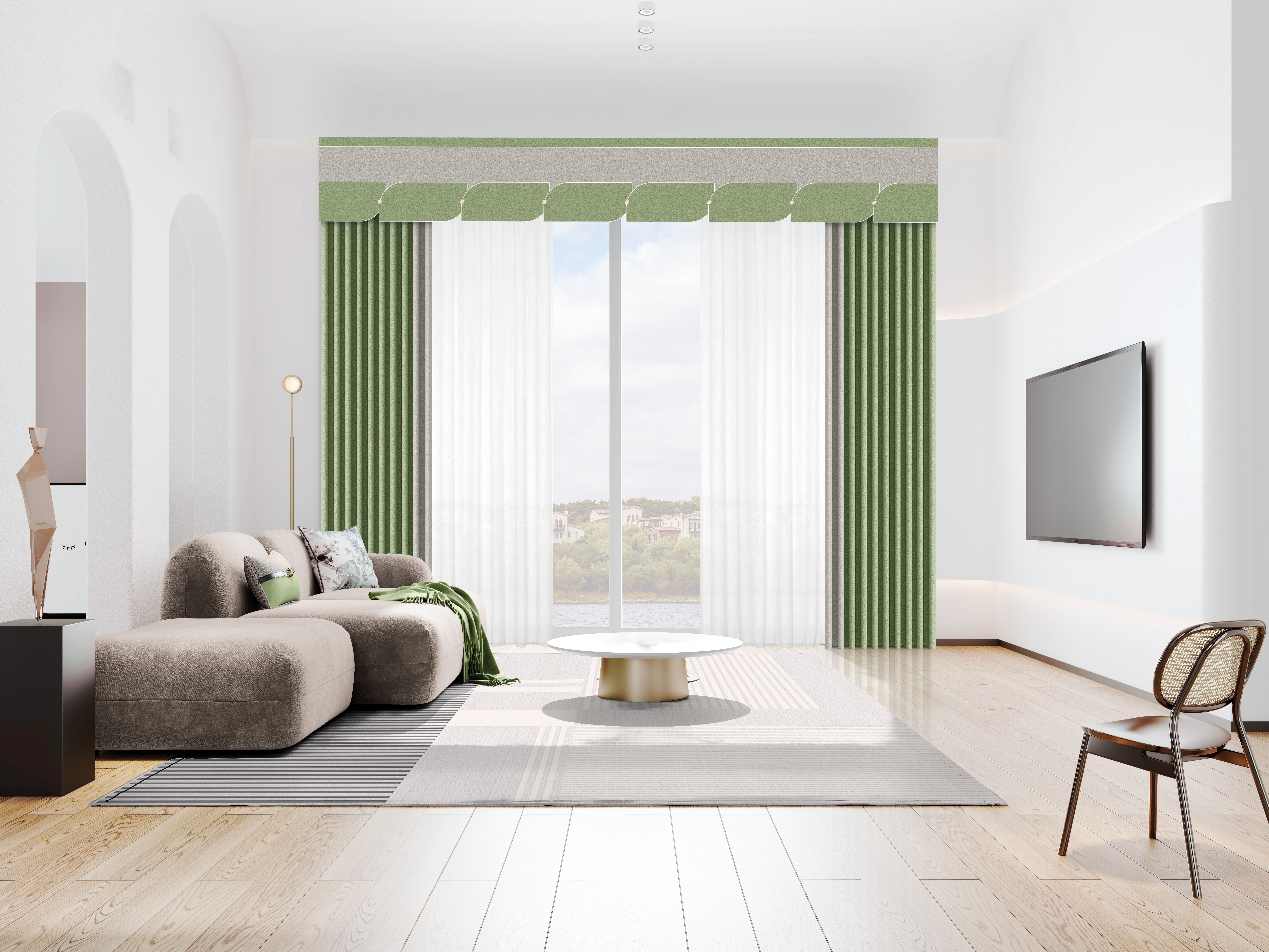 绿色沙发怎么选地毯,软装客厅沙发款式怎么选