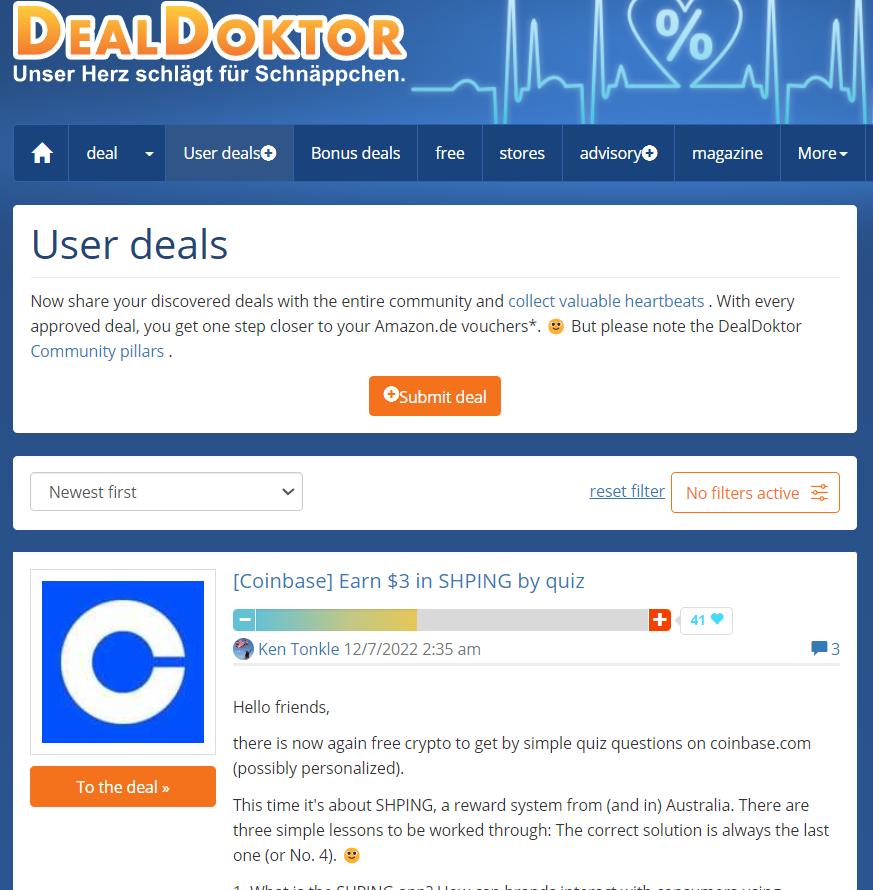 一分钟全面了解Dealdoktor-德国主流Deal网站介绍