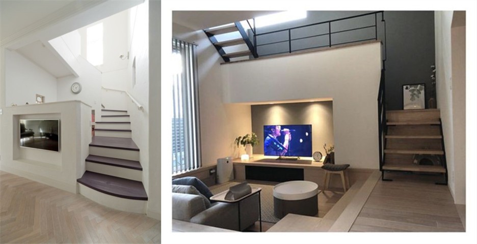 日本2米电视墙,日本家庭电视墙大白墙设计