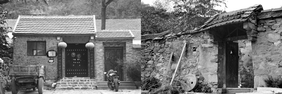 农村自建石头房,农村深山石头房