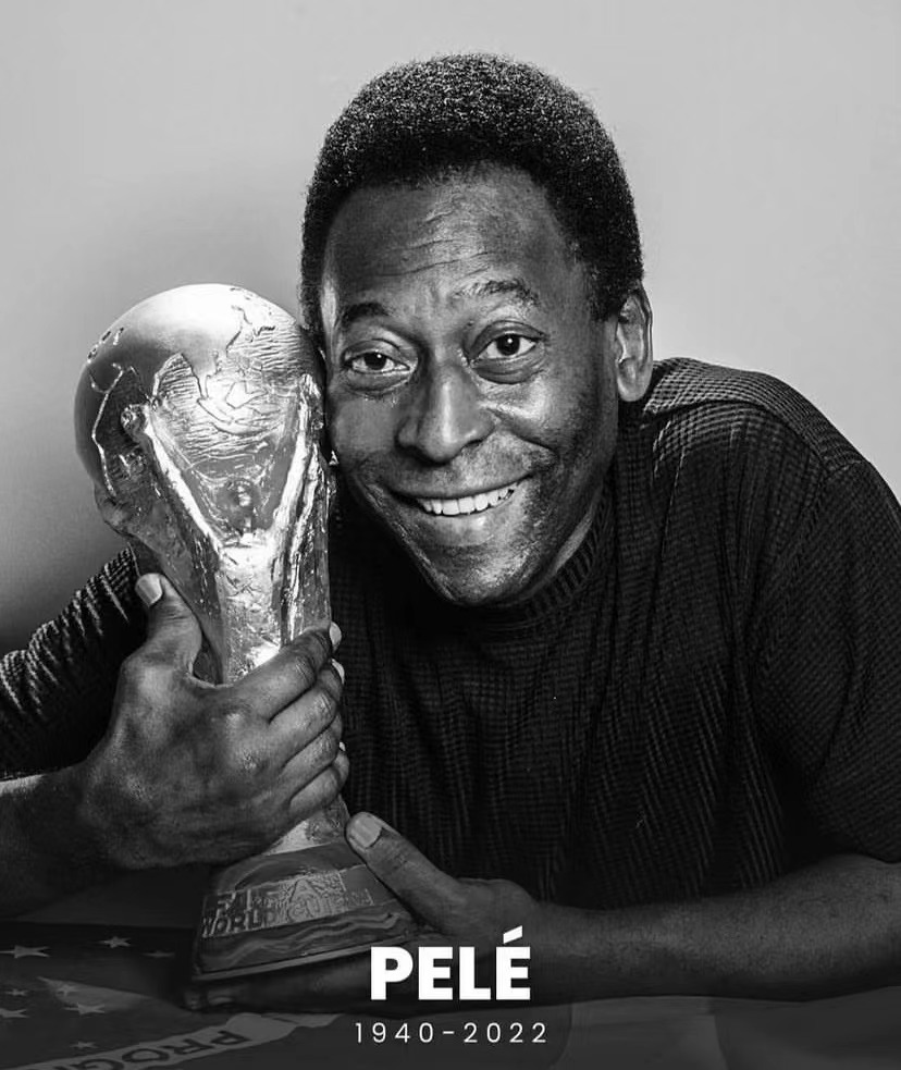 球王贝利和c罗梅西,梅西c罗悼念球王贝利